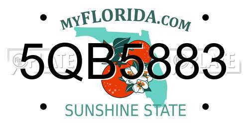 5QB5883 Florida License Plate