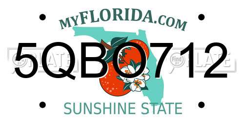 5QBO712 Florida License Plate