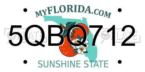 5QBQ712 Florida License Plate