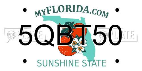 5QBT50 Florida License Plate