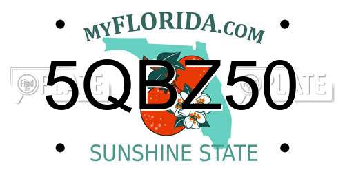 5QBZ50 Florida License Plate