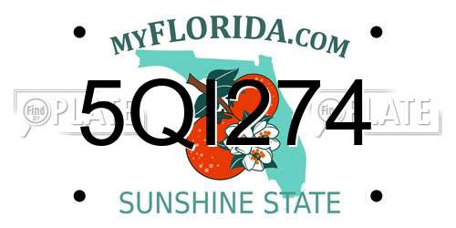 5QI274 Florida License Plate