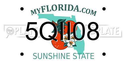 5QII08 Florida License Plate