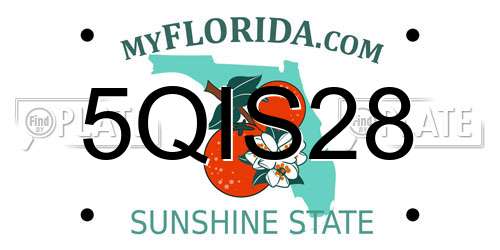 5QIS28 Florida License Plate