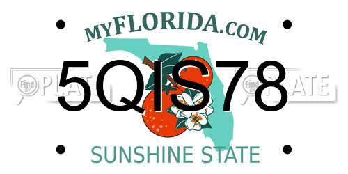 5QIS78 Florida License Plate