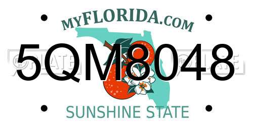 5QM8048 Florida License Plate