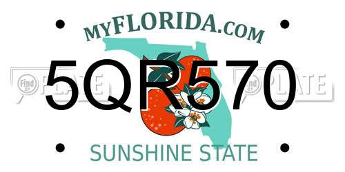 5QR570 Florida License Plate