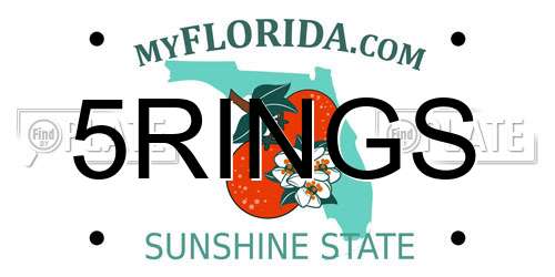 5RINGS Florida License Plate
