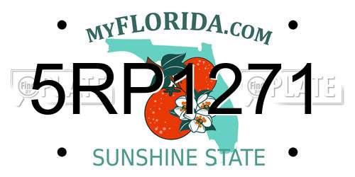 5RP1271 Florida License Plate