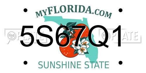 5S67Q1 Florida License Plate