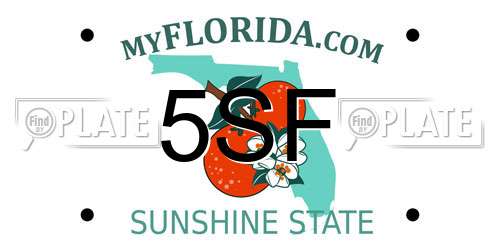 5SF Florida License Plate