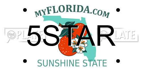 5STAR Florida License Plate