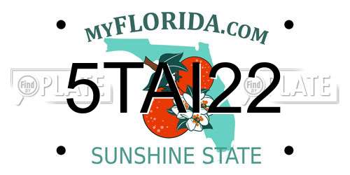 5TAI22 Florida License Plate