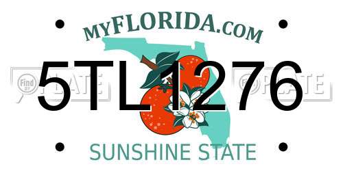 5TL1276 Florida License Plate