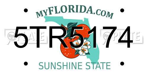 5TR5174 Florida License Plate
