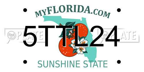 5TTL24 Florida License Plate