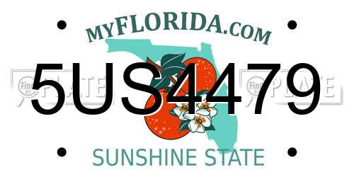 5US4479 Florida License Plate