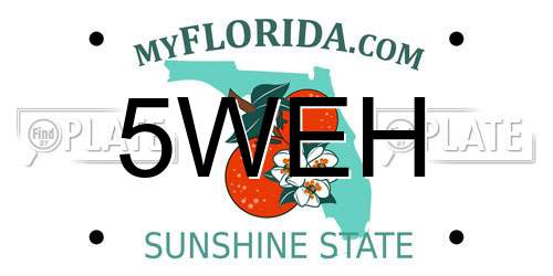 5WEH Florida License Plate