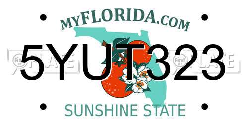 5YUT323 Florida License Plate