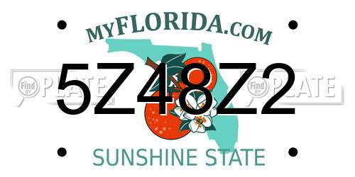 5Z48Z2 Florida License Plate