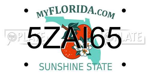 5ZAI65 Florida License Plate