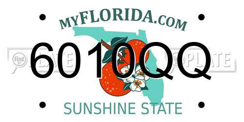 6010QQ Florida License Plate