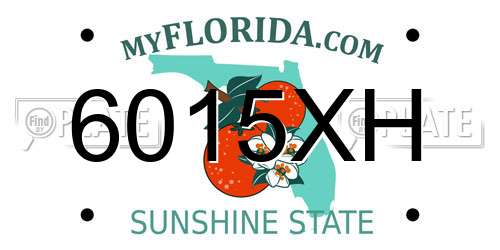 6015XH Florida License Plate