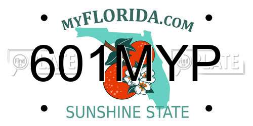 601MYP Florida License Plate