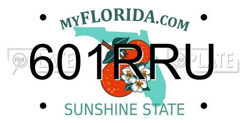 601RRU Florida License Plate
