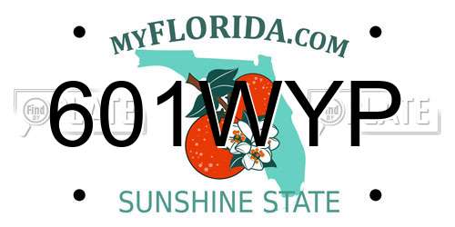 601WYP Florida License Plate