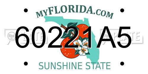 60221A5 Florida License Plate