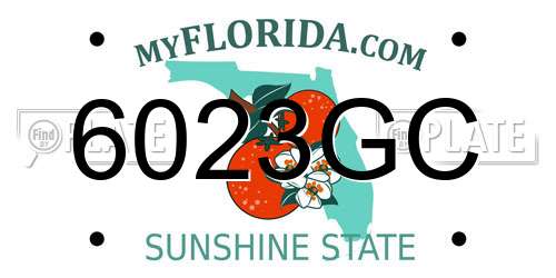6023GC Florida License Plate