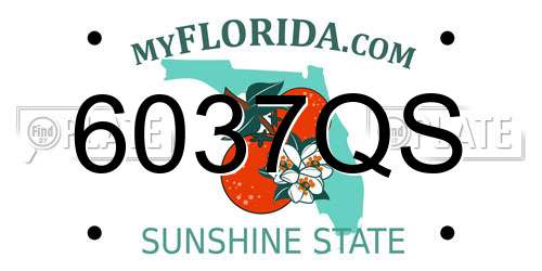 6037QS Florida License Plate