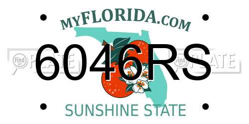 6046RS Florida License Plate