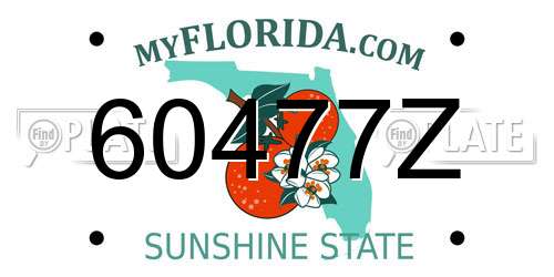 60477Z Florida License Plate