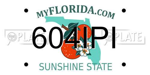 604IPI Florida License Plate