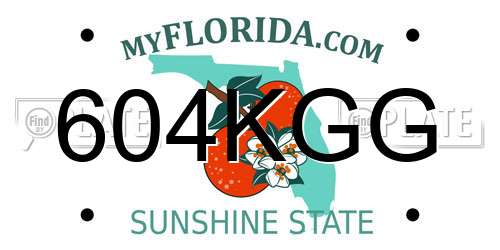 604KGG Florida License Plate
