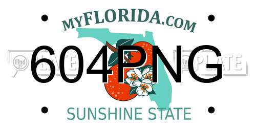 604PNG Florida License Plate