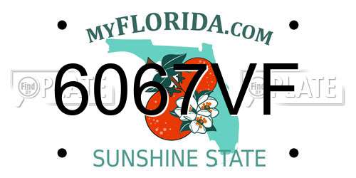 6067VF Florida License Plate