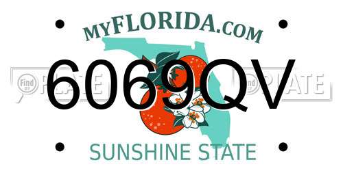 6069QV Florida License Plate