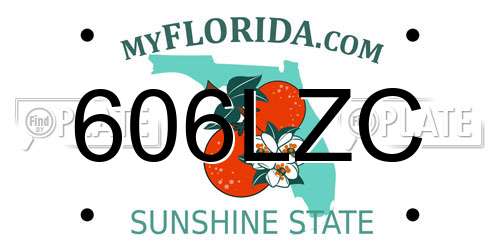 606LZC Florida License Plate