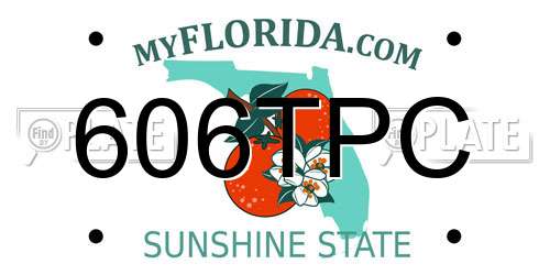 606TPC Florida License Plate