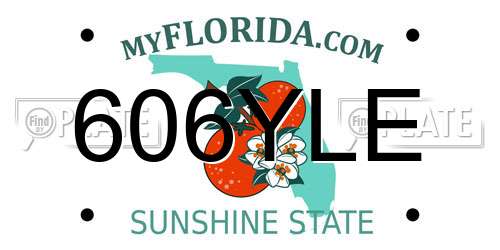 606YLE Florida License Plate