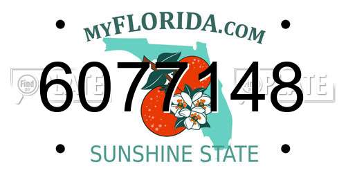 6077148 Florida License Plate