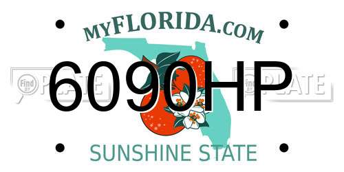 6090HP Florida License Plate