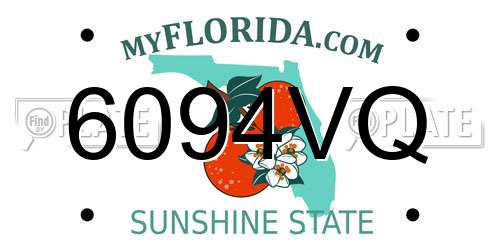 6094VQ Florida License Plate