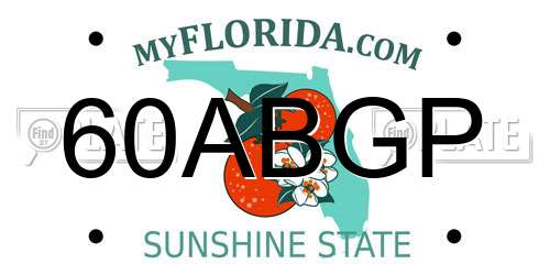 60ABGP Florida License Plate