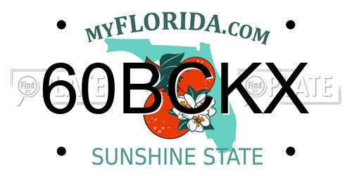60BCKX Florida License Plate
