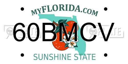 60BMCV Florida License Plate