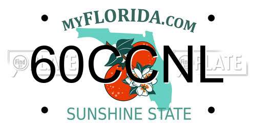 60CCNL Florida License Plate